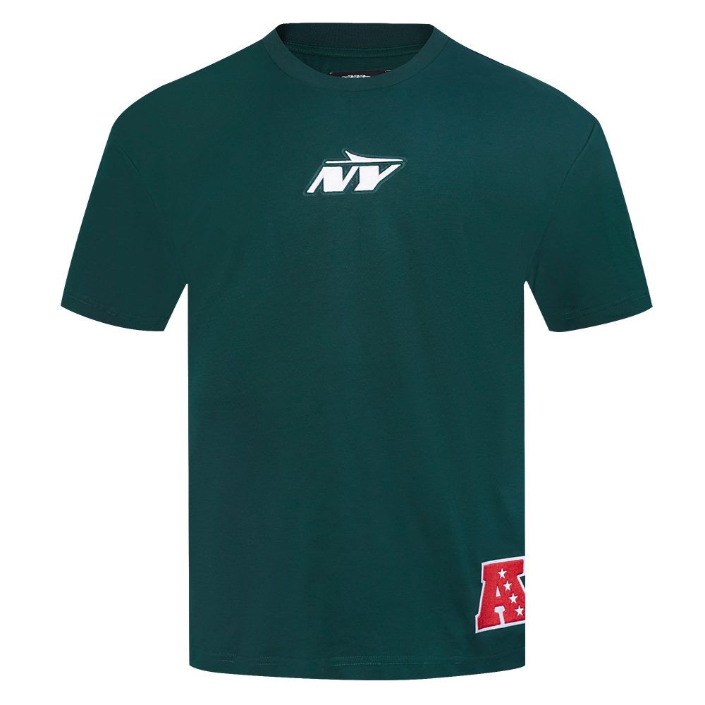 NFL NEW YORK JETS WINGSPAN MEN'S CJ DROP SHOULDER TEE (FOREST GREEN)