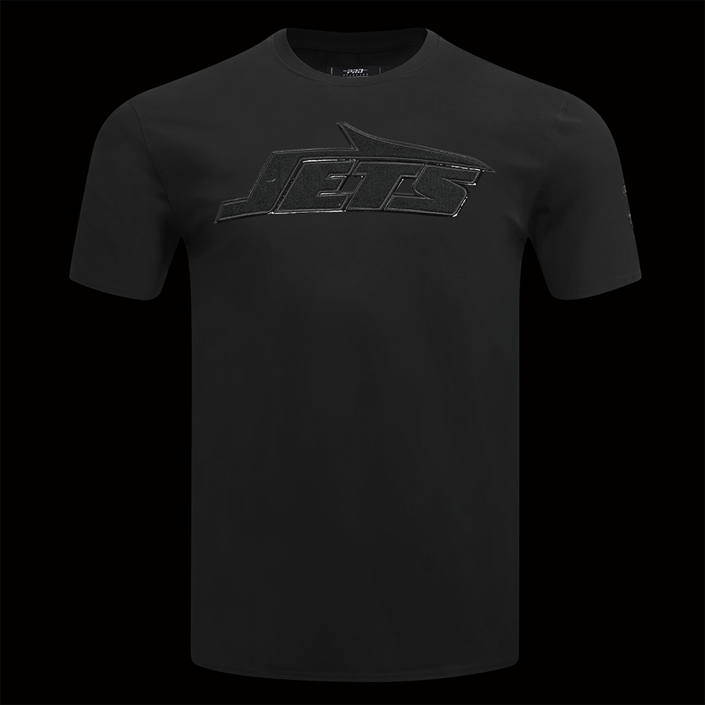 NFL NEW YORK JETS TRIPLE BLACK T-SHIRT EN JERSEY SIMPLE POUR HOMME (NOIR)