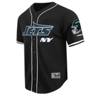 NFL NEW YORK JETS CLASSIC MESH MEN'S BUTTON DOWN SHIRT (BLACK)