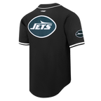 NFL NEW YORK JETS CLASSIC MESH MEN'S BUTTON DOWN SHIRT (BLACK)