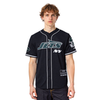 NFL NEW YORK JETS CLASSIC MESH MEN'S BUTTON DOWN SHIRT (BLACK)