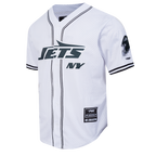 NFL NEW YORK JETS CLASSIC MESH CHEMISE BOUTONNÉE POUR HOMME (BLANC/NOIR/BLANC)