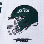 NFL NEW YORK JETS CLASSIC MESH CHEMISE BOUTONNÉE POUR HOMME (BLANC/NOIR/BLANC)