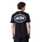 NFL NEW YORK JETS CLASSIC MESH T-SHIRT EN JERSEY SIMPLE À RAYURES POUR HOMME (NOIR)