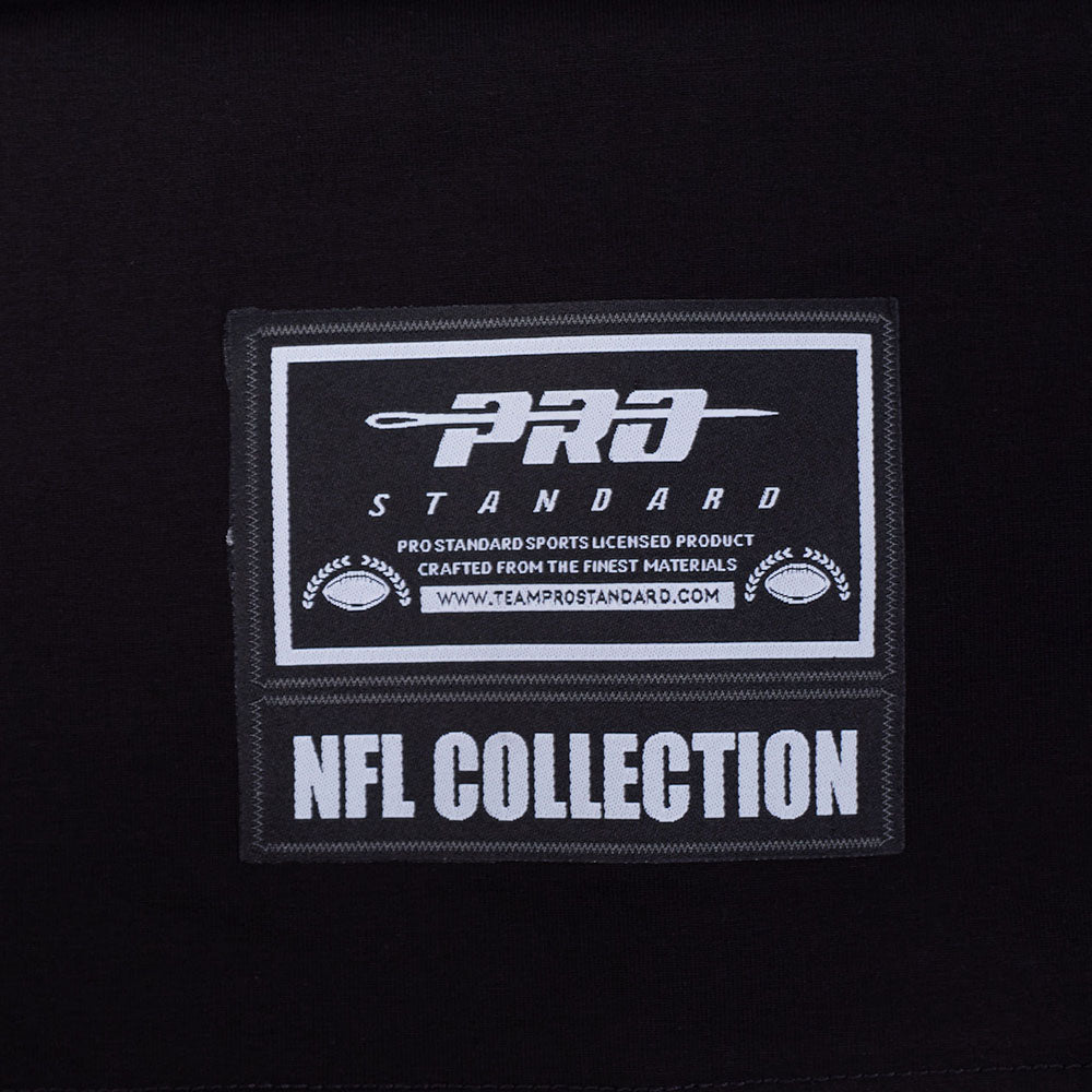 NFL NEW YORK JETS CLASSIC MESH T-SHIRT EN JERSEY SIMPLE À RAYURES POUR HOMME (NOIR)
