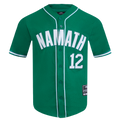 NFL NEW YORK JETS JOE NAMATH #12 MESH CHEMISE BOUTONNÉE POUR HOMME (VERT KELLY)