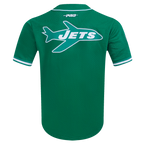 NFL NEW YORK JETS JOE NAMATH #12 MESH CHEMISE BOUTONNÉE POUR HOMME (VERT KELLY)