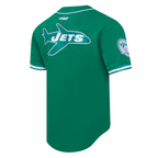 NFL NEW YORK JETS JOE NAMATH #12 MESH CHEMISE BOUTONNÉE POUR HOMME (VERT KELLY)
