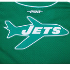 NFL NEW YORK JETS JOE NAMATH #12 MESH CHEMISE BOUTONNÉE POUR HOMME (VERT KELLY)