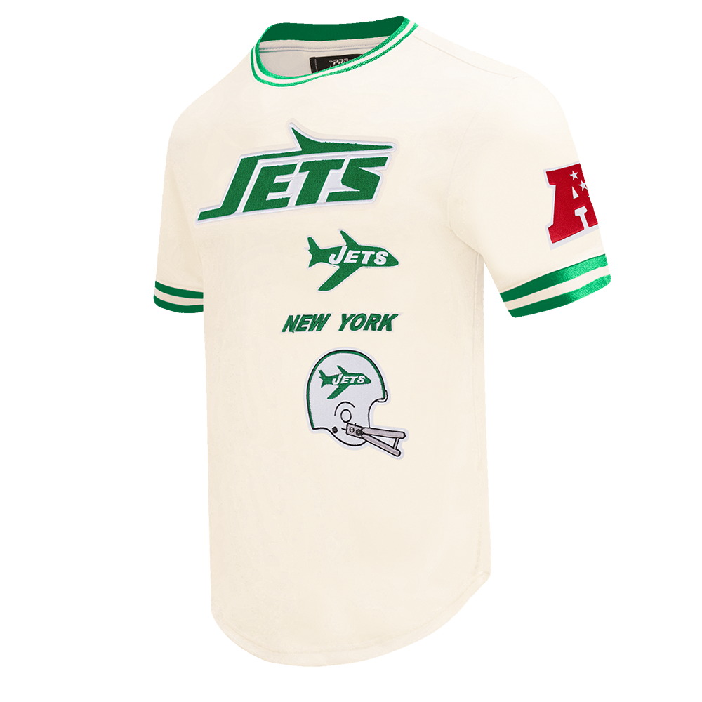 NFL NEW YORK JETS RETRO CLASSIC MEN'S TEE (EGGSHELL/ KELLY GREEN)