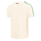 NFL NEW YORK JETS RETRO CLASSIC T-SHIRT EN JERSEY SIMPLE À RAYURES POUR HOMME (COQUILLE D'ŒUF/VERT KELLY)