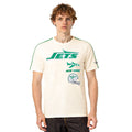 NFL NEW YORK JETS RETRO CLASSIC T-SHIRT EN JERSEY SIMPLE À RAYURES POUR HOMME (COQUILLE D'ŒUF/VERT KELLY)