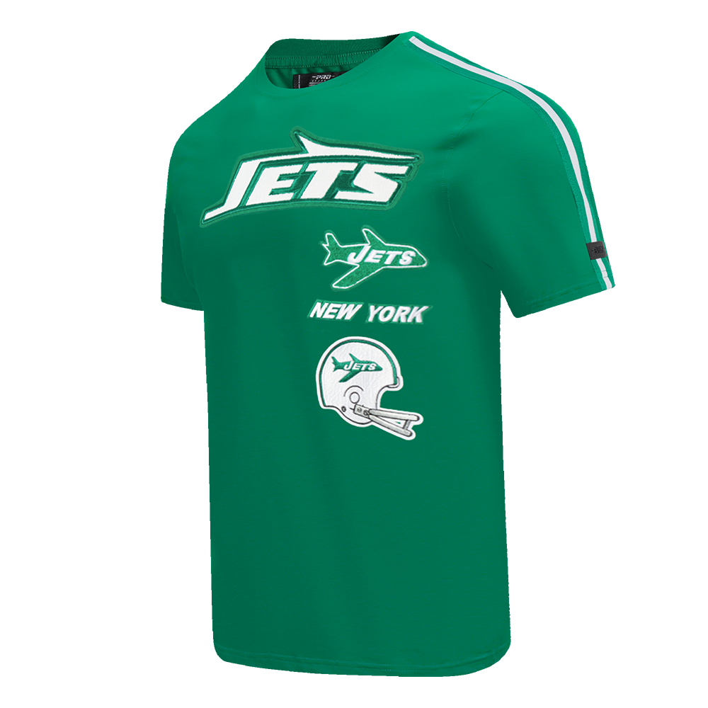 NFL NEW YORK JETS RETRO CLASSIC T-SHIRT À RAYURES POUR HOMME (VERT KELLY)