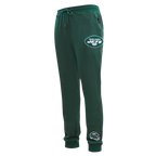 NFL NEW YORK JETS CLASSIC CHENILLE PANTALON JOGGER EN MAILLE DOUBLE POUR HOMME (VERT FORÊT)
