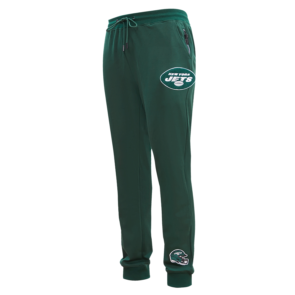NFL NEW YORK JETS CLASSIC CHENILLE PANTALON JOGGER EN MAILLE DOUBLE POUR HOMME (VERT FORÊT)