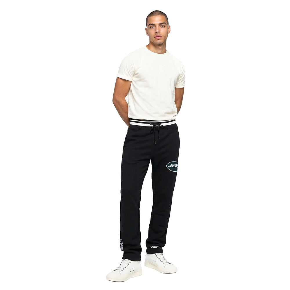 NFL NEW YORK JETS MASH UP PANTALON OUATÉ EN MOLLETON CÔTELÉ POUR HOMME (NOIR)