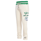 NFL NEW YORK JETS RETRO CLASSIC PANTALON OUATÉ EN MOLLETON POUR HOMME (COQUILLE D'ŒUF/VERT KELLY)