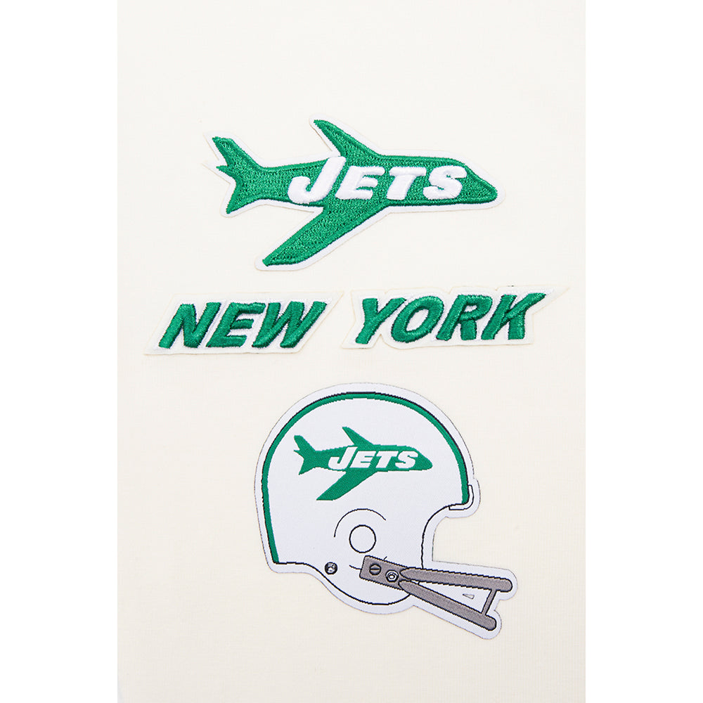 NFL NEW YORK JETS RETRO CLASSIC PANTALON OUATÉ EN MOLLETON POUR HOMME (COQUILLE D'ŒUF/VERT KELLY)
