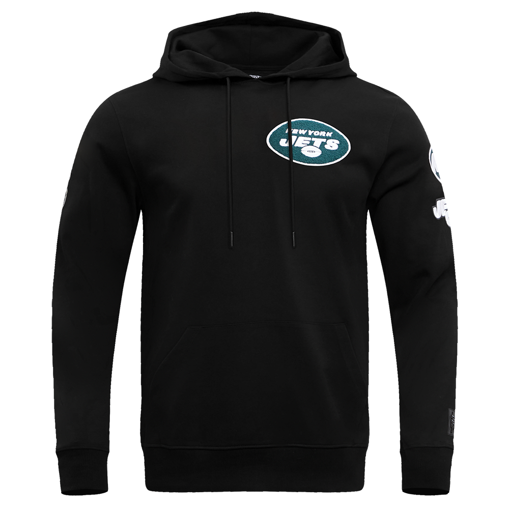 NFL NEW YORK JETS CLASSIC CHENILLE CHANDAIL À CAPUCHON EN MAILLE DOUBLE POUR HOMME (NOIR)