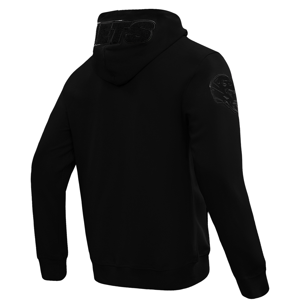 NFL NEW  YORK JETS TRIPLE BLACK MEN'S DK FZ HOODIE (TRIPLE BLACK)