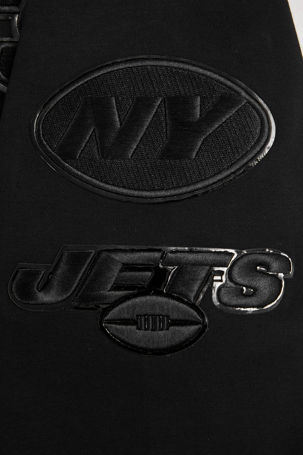 NFL NEW  YORK JETS TRIPLE BLACK MEN'S DK FZ HOODIE (TRIPLE BLACK)