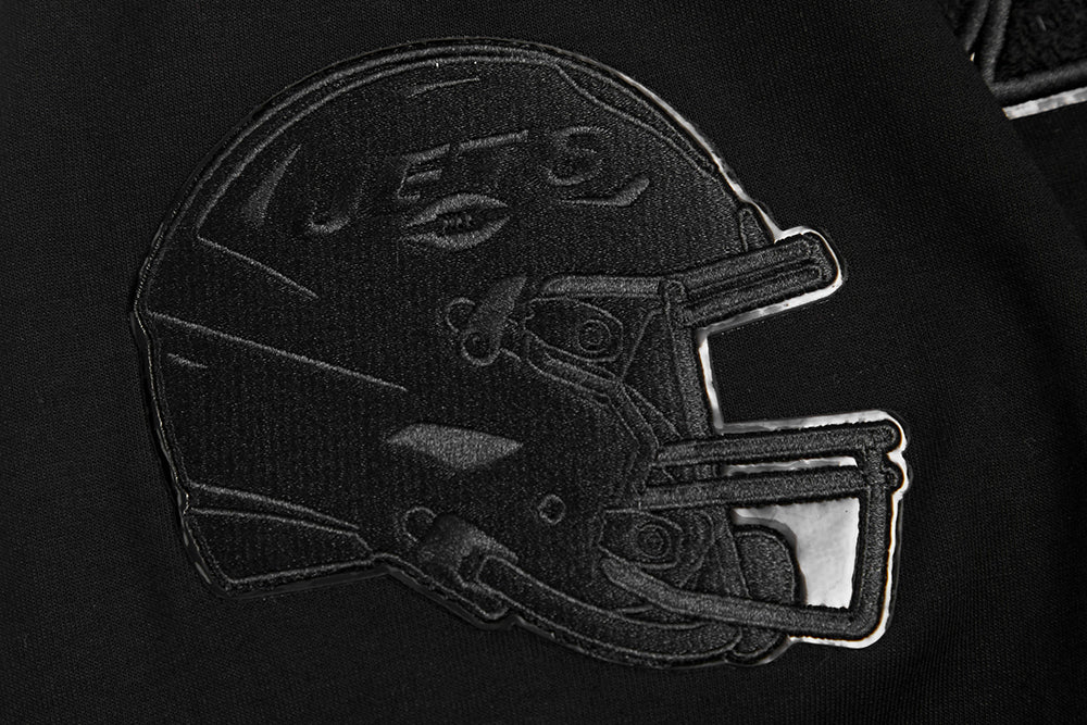 NFL NEW  YORK JETS TRIPLE BLACK MEN'S DK FZ HOODIE (TRIPLE BLACK)