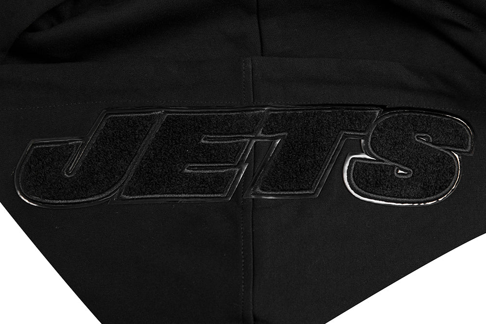 NFL NEW  YORK JETS TRIPLE BLACK MEN'S DK FZ HOODIE (TRIPLE BLACK)