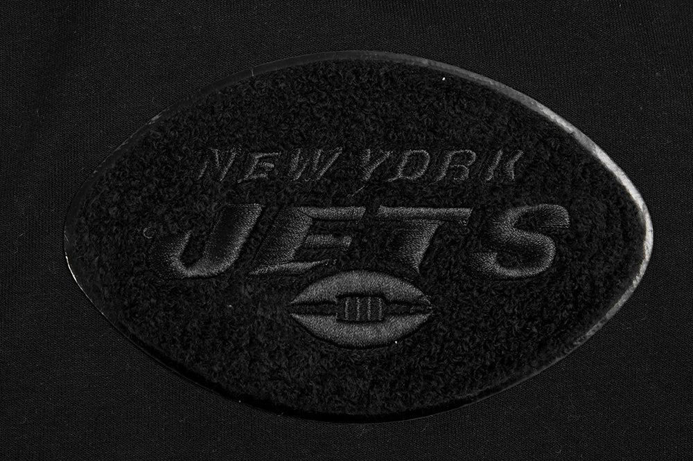 NFL NEW  YORK JETS TRIPLE BLACK MEN'S DK FZ HOODIE (TRIPLE BLACK)