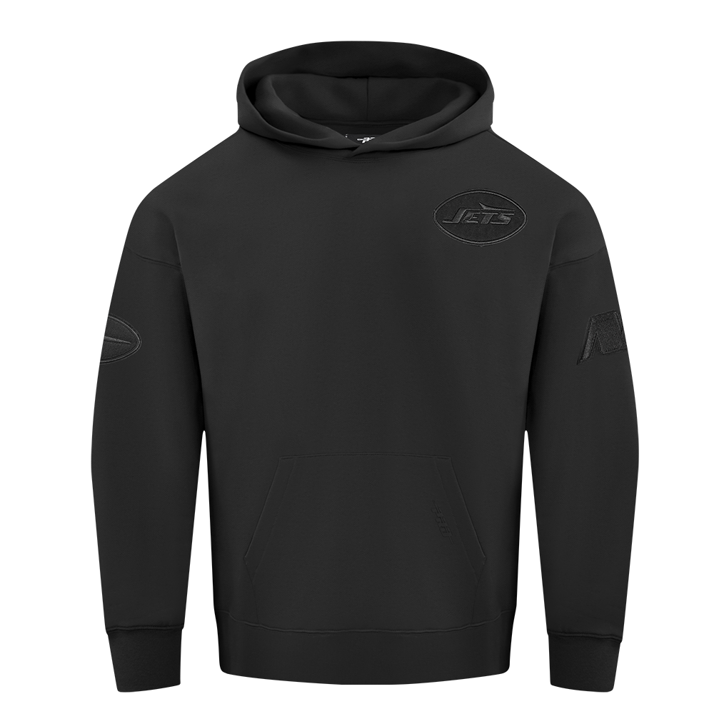NFL NEW YORK JETS NEUTRAL CHANDAIL À CAPUCHON À ÉPAULES TOMBANTES POUR HOMME (NOIR)