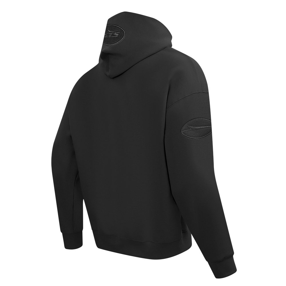 NFL NEW YORK JETS NEUTRAL CHANDAIL À CAPUCHON À ÉPAULES TOMBANTES POUR HOMME (NOIR)