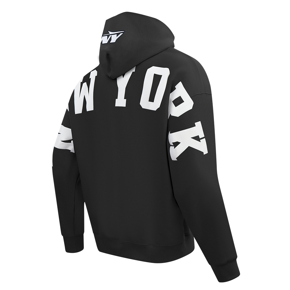NFL NEW YORK JETS WINGSPAN CHANDAIL À CAPUCHON EN MOLLETON À ÉPAULES TOMBANTES V2 POUR HOMME (NOIR)