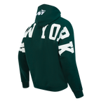 NFL NEW YORK JETS WINGSPAN MEN'S DROP SHOULDER FLC PO HOODIE (FOREST GREEN)