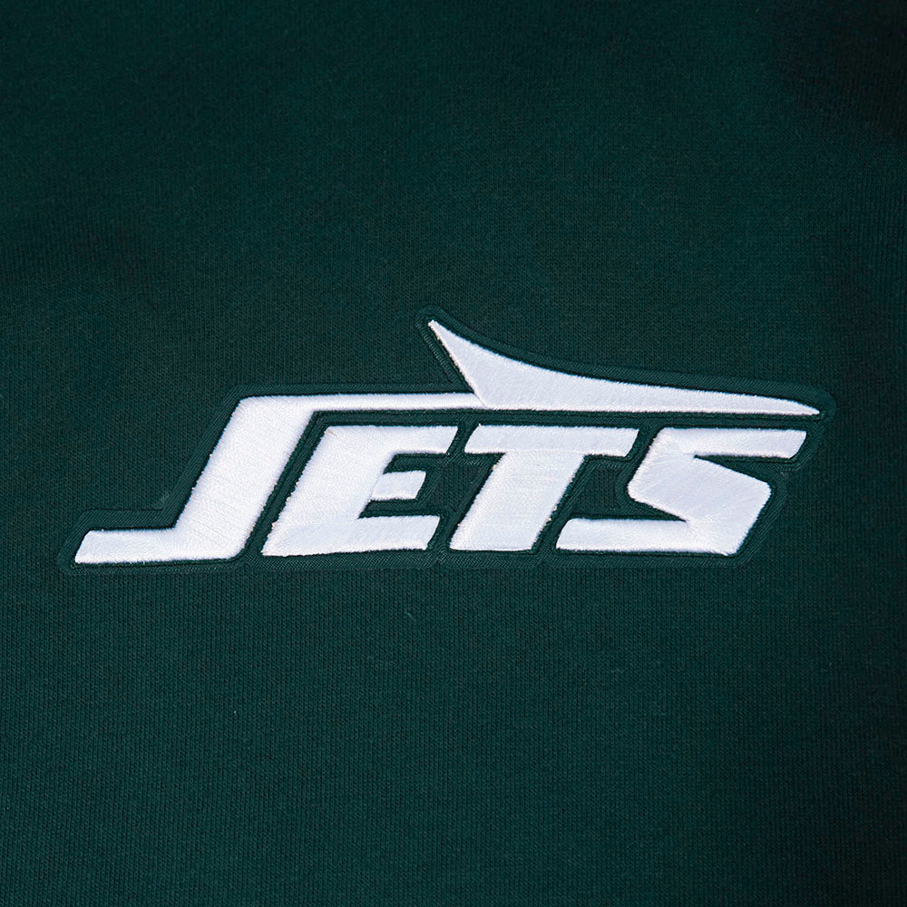 NFL NEW YORK JETS WINGSPAN MEN'S DROP SHOULDER FLC PO HOODIE (FOREST GREEN)