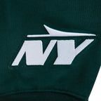 NFL NEW YORK JETS WINGSPAN MEN'S DROP SHOULDER FLC PO HOODIE (FOREST GREEN)