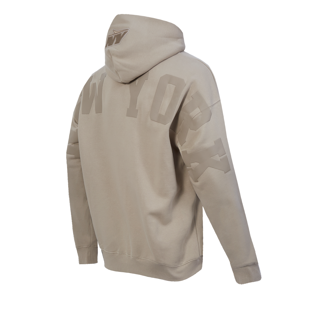 NFL NEW YORK JETS WINGSPAN CHANDAIL À CAPUCHON EN MOLLETON À ÉPAULES TOMBANTES POUR HOMME (TAUPE)