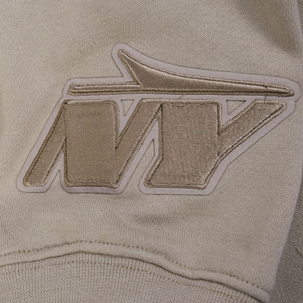NFL NEW YORK JETS WINGSPAN CHANDAIL À CAPUCHON EN MOLLETON À ÉPAULES TOMBANTES POUR HOMME (TAUPE)