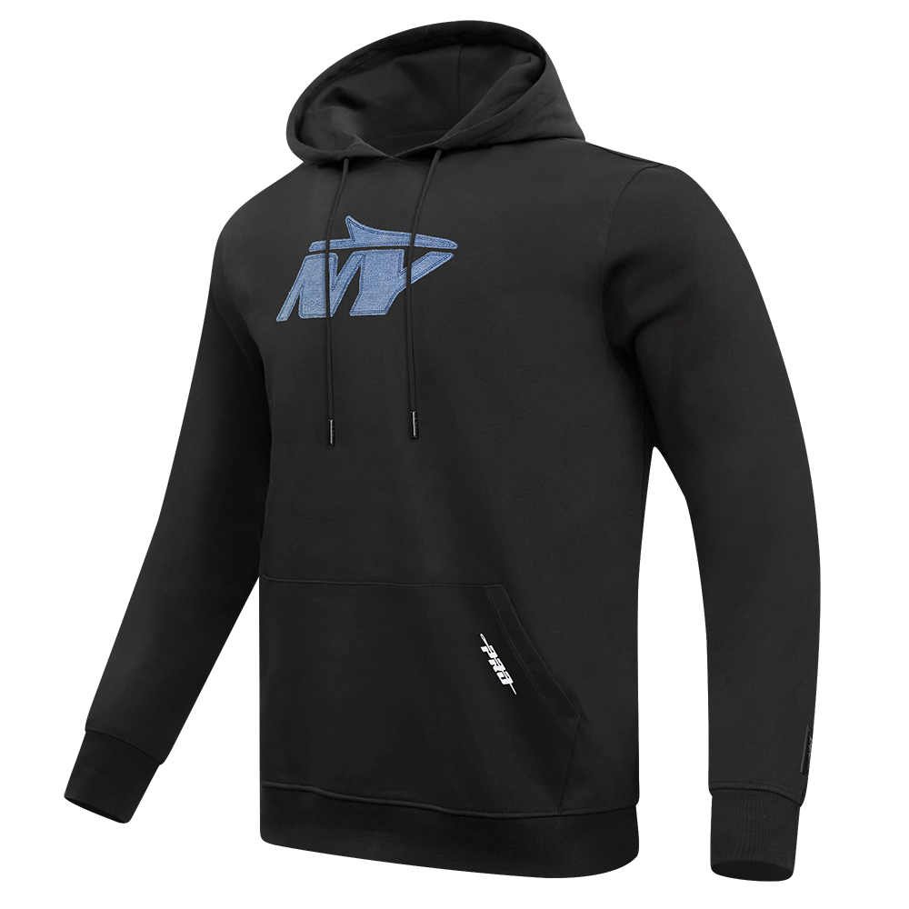 NFL NEW YORK JETS VARSITY BLUES CHANDAIL À CAPUCHON EN MOLLETON POUR HOMME (NOIR)