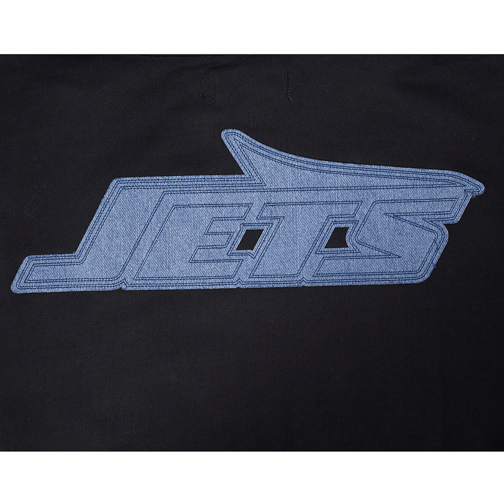NFL NEW YORK JETS VARSITY BLUES CHANDAIL À CAPUCHON EN MOLLETON POUR HOMME (NOIR)