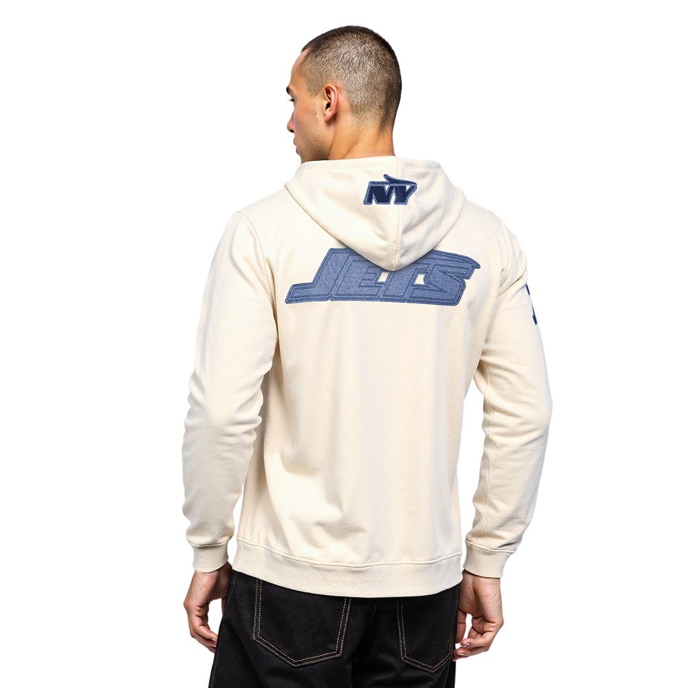 NFL NEW YORK JETS VARSITY BLUES MEN'S FLC PO HOODIE (LINEN)