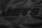 NFL NEW  YORK JETS TRIPLE BLACK MEN'S SATIN JACKET (TRIPLE BLACK MEN'S)