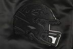 NFL NEW  YORK JETS TRIPLE BLACK MEN'S SATIN JACKET (TRIPLE BLACK MEN'S)