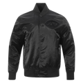 NFL NEW  YORK JETS TRIPLE BLACK MEN'S SATIN JACKET (BLACK MEN'S)