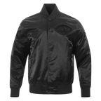 NFL NEW  YORK JETS TRIPLE BLACK MEN'S SATIN JACKET (BLACK MEN'S)
