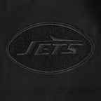 NFL NEW YORK JETS TRIPLE BLACK BLOUSON COLLÉGIAL EN LAINE POUR HOMME (NOIR DE JAIS HOMME)