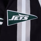 NFL NEW YORK JETS PRO GAME DAY MEN'S DBL KNIT JACKET (BLACK/SILVER/WHITE)