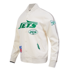 NFL NEW YORK JETS BLOUSON RÉTRO PRO GAME DAY (COQUILLE D'ŒUF/TAUPE/COQUILLE D'ŒUF)