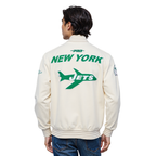 NFL NEW YORK JETS BLOUSON RÉTRO PRO GAME DAY (COQUILLE D'ŒUF/TAUPE/COQUILLE D'ŒUF)