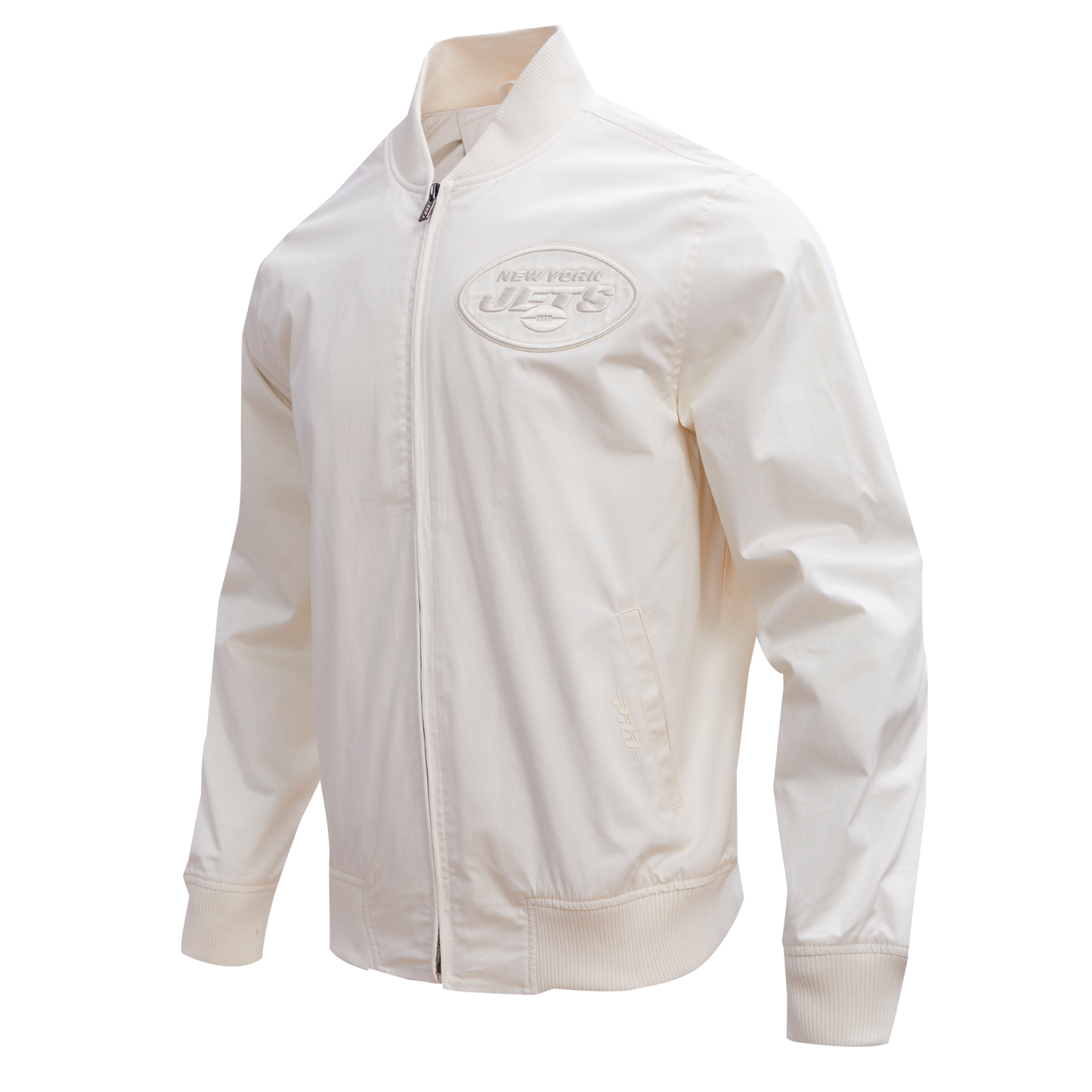 NFL NEW YORK JETS NEUTRAL MEN'S TWILL JACKET (EGGSHELL)