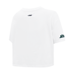 NFL NEW YORK JETS SCRIPT TAIL T-SHIRT EN JERSEY SIMPLE À COUPE CARRÉE POUR FEMME (BLANC)