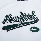 NFL NEW YORK JETS SCRIPT TAIL T-SHIRT EN JERSEY SIMPLE À COUPE CARRÉE POUR FEMME (BLANC)